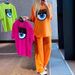 Women's Clothing Summer Two Piece Suits Eye Print Tops And Trousers_ecoleips.com