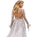 Women's Clothing Spring And Summer Sexy Lace Long Sleeved Dress Evening Dress_ecoleips.com