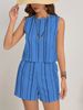Women's Clothing Summer Casual Striped Sleeveless Fashion Vest Shorts Two Piece Suit_ecoleips.com