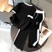 Women's Short Sleeve Pants Set Personalized Heart Shaped Striped Print Casual Suit_ecoleips.com