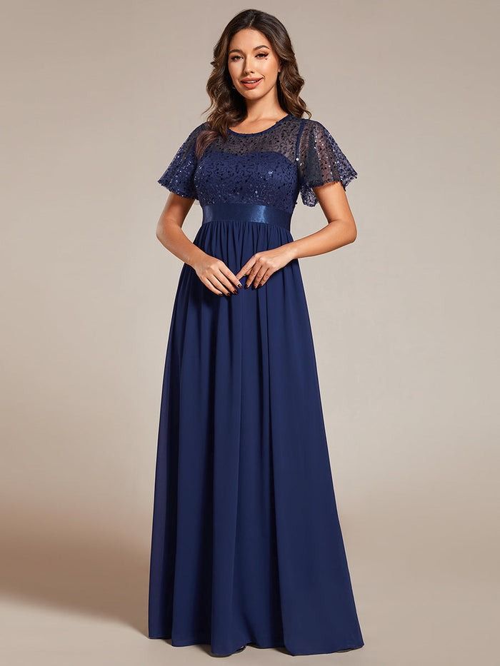 Women's Clothing Summer Temperament Elegant Sequins Splicing Celebrity Dresses_ecoleips.com
