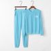 Women's Clothing Autumn And Winter New Hot Crown Printed Round Neck Sweater Pants Suit Women_ecoleips.com