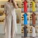 Women's Clothing New Products Summer And Autumn Urban Elegant Cotton And Linen Slim Waist Long Shirt Wide Leg Pants Suit_ecoleips.com