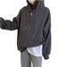 Women's Heavy Oversize Sweater Cardigan 260G Fish Scale Loose Fit Zipper Jacket for Couple Early Spring Autumn_ecoleips.com