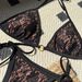 Women's Clothing Bikini Strap Halter Neck Lace-Up Triangle Bikini Set – Adjustable Halter Neck & Soft Padded Cups (Black/Red/Blue/Yellow/White)_ecoleips.com