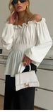 Aria Basics Aria Basics European And American Cross-border 2025 High-end Pleated Off-shoulder Long-sleeve Spring/autumn Shirt, Korean Style,_ecoleips.com