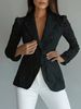Women's Clothing Elegant Lace Trim V-Neck Blazer For Women - Sheer Mesh Dressy Casual Jacket_ecoleips.com