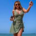 Women's Solid Color One Piece Swimsuit European American Style Sexy Hollow Out Bikini_ecoleips.com