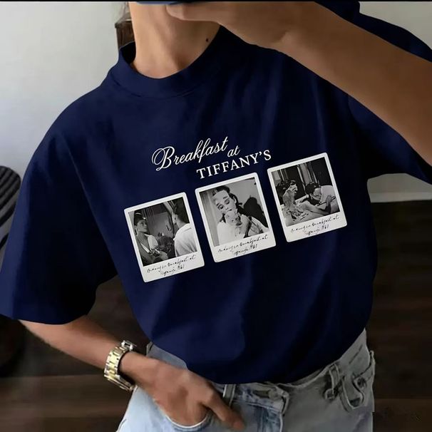 Trendy Casual Short Sleeve T Shirts 2025 Men's Women Couple Outfits Fashionable Summer Clothes Cross Border Styles_ecoleips.com
