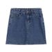 Denim Skirt Women's Summer New Korean Version Of High Waist And Thin A Word Hip Skirt Small Casual Short Skirt_ecoleips.com