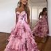 Women Fashion Chiffon Printed Long Fairy Style Elegant Evening Party Dress Temperament Formal Dinner Prom Gown Dress_ecoleips.com