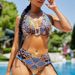 Women's Clothing Female Sexy Split Swimsuit Bikini Popular Printed High Waist Swimsuit_ecoleips.com