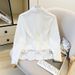 Elegant Women's White Lace Embroidered Blouse Casual Office Shirt Spring Fashion Top for Ladies_ecoleips.com