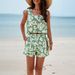 Women's Clothing Spring And Summer Temperament Casual Printed Vest Shorts Suit_ecoleips.com