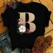 Cross-border Foreign Trade Floral Loose Casual Plus-size Women's Short-sleeve Top T-shirt_ecoleips.com
