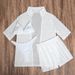 Women's Clothing Solid Color New Beach Sunscreen Mesh Shirt Shorts Four Piece Swimsuit_ecoleips.com