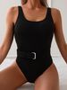 Slimming High-Waist Design - Soft Polyester Blend - Comfortable & Stylish For Pool & Beach - S/M/L/XL"_ecoleips.com
