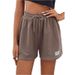 Aria Basics Aria Basics Women's Fashion 2022 New Solid Color Sports Knit Elastic Tie Casual Loose Shorts_ecoleips.com