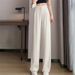 Women's Clothing Wide Leg Pants Loose Drape High Waist Black Trousers Spring And Autumn Suit Narrow Straight Casual Mopping Trousers_ecoleips.com
