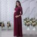 Lace Splicing Chiffon Long Dress for Pregnant Women European And American Style Sexy Hot Selling Maternity Wear_ecoleips.com