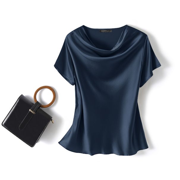 ZANZEA Summer Fashion Satin Blouse Women Short Sleeve Solid Shirt Female Casual OL Work Tunic Tops Elegant Loose Blsuas Oversize_ecoleips.com