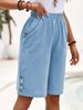 K New Shorts, Cropped Pants, Women's Solid Color Pants, Straight Leg Pants_ecoleips.com