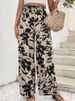 K Printed Loose Casual Pants With Elastic Waistband And Elastic Pants_ecoleips.com