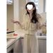 Women's Casual Sports Outfit 2026 Spring Collection: Salt-style Hooded Sweatshirt And Wide-leg Pants Two-piece Set_ecoleips.com