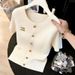 Women's Round-Neck Knit T-Shirt Breathable Viscose Blend Slim Fit Casual Top for Spring And Summer_ecoleips.com