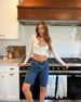 Women's Clothing New Products Trendy Women's Denim Shorts Fashionable And Casual Straight 5 Point Denim Shorts_ecoleips.com