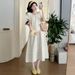 Summer New Korean Fashion Polka Dot Maternity Dress_ecoleips.com