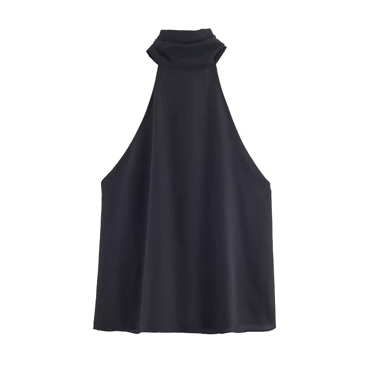 Women's Clothing Halter Neck Top Trendy Fashion DIY Bow Embellishment American Style Thin Summer Tank Top_ecoleips.com