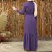 Modest Evening Dress Middle Eastern Abaya Dresses Solid Color Long Sleeve Muslim Women's Fashion Tie Up Button_ecoleips.com