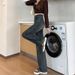 New Spring/Autumn American Retro Wide-Leg Jeans For Women, High-Waisted, Slimming, Height-Enhancing, Loose Straight-Leg_ecoleips.com