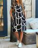 2024 Summer New Cross-Border European And American Print V-Neck Pocket Short Sleeve Dress Women's Fashion_ecoleips.com