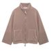 Autumn And Winter New Women's Clothing Solid Color Three-color Plush Jacket Fashionable Versatile Big Pocket Zipper Jacket_ecoleips.com