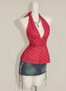 Women's European American Style Halter Neck Tie Backless Ruched Slim Fit Sleeveless Vest Summer Top Flattering Tummy Hider_ecoleips.com