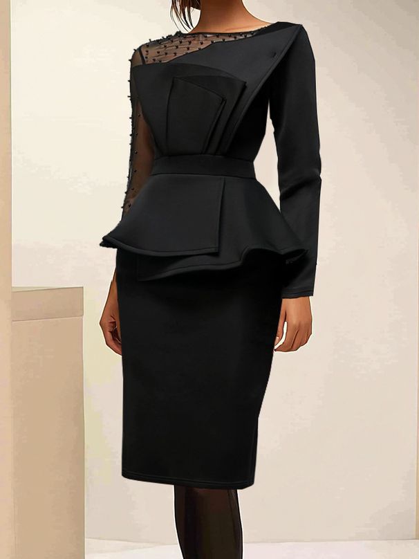 Women’s Clothing Mesh Beaded Evening Dress Dress New_ecoleips.com