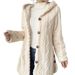 Women's Jacquard Fleece Hooded Cardigan – Winter Fashion Long Coat, Elegant & Warm Open Front Sweater (Navy/Red/Brown/Black/Dark Blue)_ecoleips.com