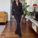 Women's Clothing New Fashion Hepburn Style High Waist Waist Wide Leg Jumpsuit Slim Lapel Top Jumpsuit_ecoleips.com