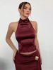 Sexy Backless Halter Neck Crop Top for Women Slim Fit Solid Color off Shoulder European And American Style Hot Girl Summer_ecoleips.com