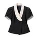 European And American 2026 Women's Summer V-neck Waist Versatile Sweet Celebrity Style Top Bud Skirt Set_ecoleips.com
