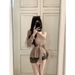 Women's Irregular Off-Shoulder Long Sleeve T-Shirt White Thin Slim Fit Summer Style Tie Waist Slightly Sheer Sun Protection Top_ecoleips.com
