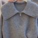K Thickened Loose Design Sense Half Zipper Sweater Top Lazy Style Women's Cardigan_ecoleips.com