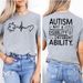 Women Autism It's Not A Disability It's A Different Ability Fashion Casual Short Sleeve T-shirt Graphic Tshirts Women T Shirts_ecoleips.com