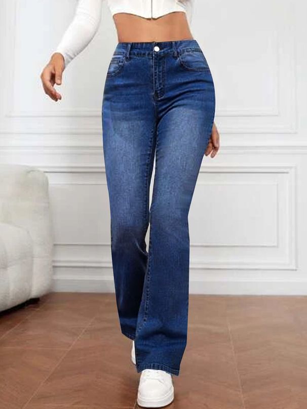 Women’s High-Waisted Straight Leg Jeans – Classic Comfort Stretch Denim Pants (Light Blue, Dark Blue, Black, XS-XXL)_ecoleips.com