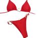 Women's Clothing Sexy Strap Split Suit Swimsuit Female Bikini Swimsuit Solid Color_ecoleips.com