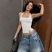 European And American Women's Clothing 2025 Winter New Sexy Backless Halter Neck Tube Top Hot Girl Short Slim-fit_ecoleips.com