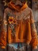 Women's Hooded Sweatshirt European American Style Winter Loose Fit 3D Digital Print Design Best Selling Casual Streetwear_ecoleips.com
