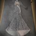 Elegant V-Neck Glitter Evening Dress Long Sleeve Bodycon With Slit For Women Party Banquet Special Occasion_ecoleips.com